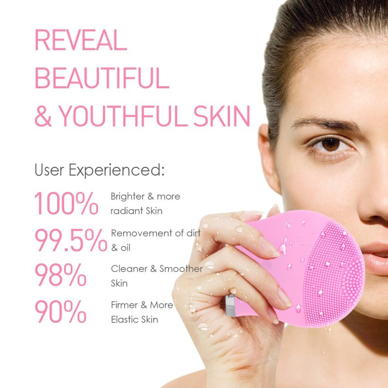 Máy massage rung làm sạch da mặt bằng điện chất liệu silicone | BigBuy360 - bigbuy360.vn