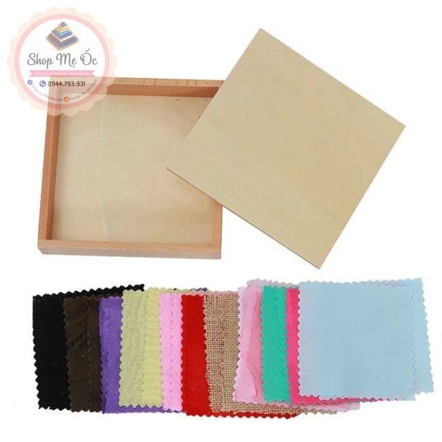Giáo cụ Montessori - Hộp phân biệt cấu trúc vải (Có sẵn)