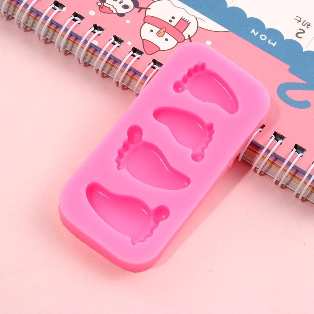 Khuôn Silicone Làm Bánh Hình Bàn Chân Em Bé 3D