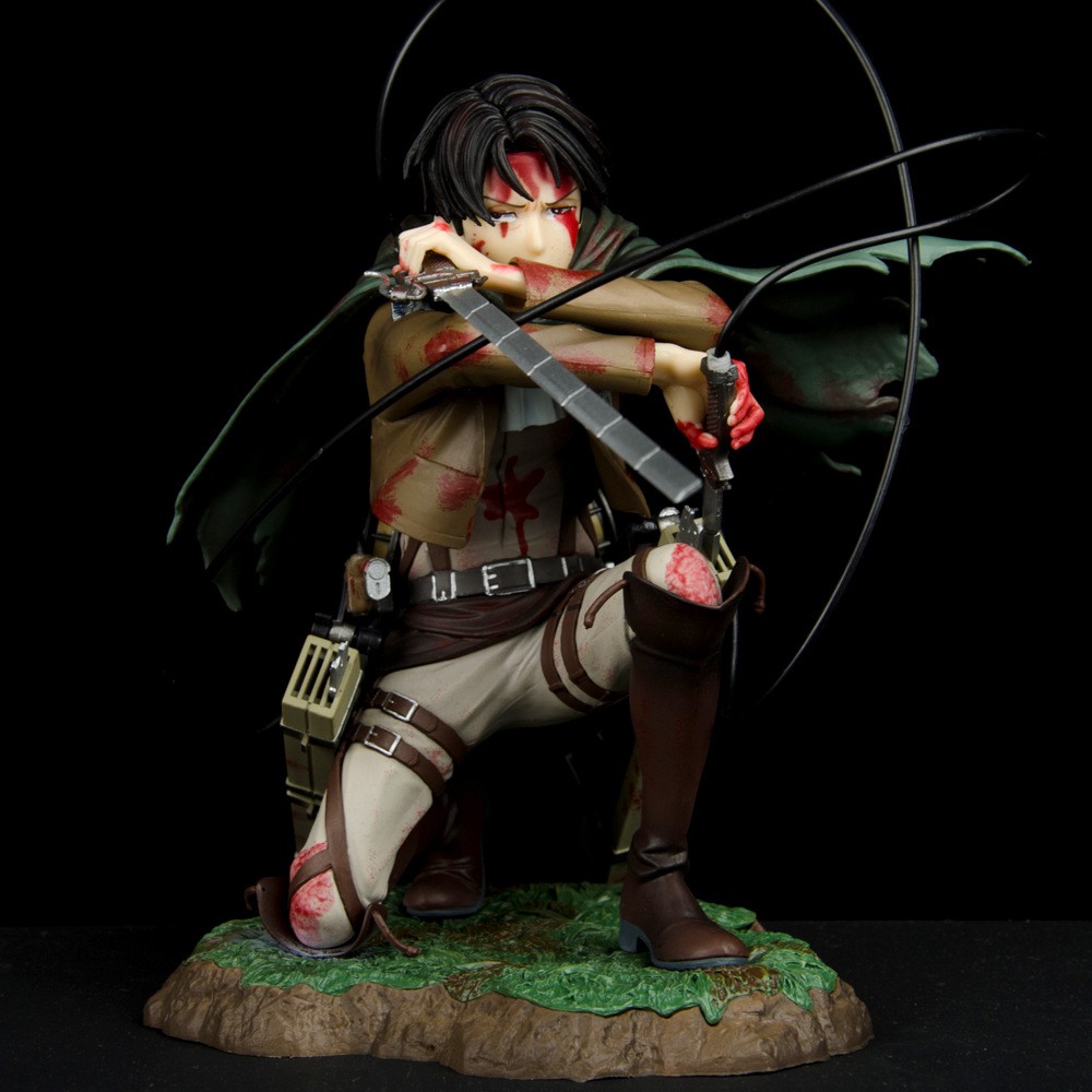 [ 18cm ] Tượng  Levi Ackerman chém quỳ - AOT - Baystore