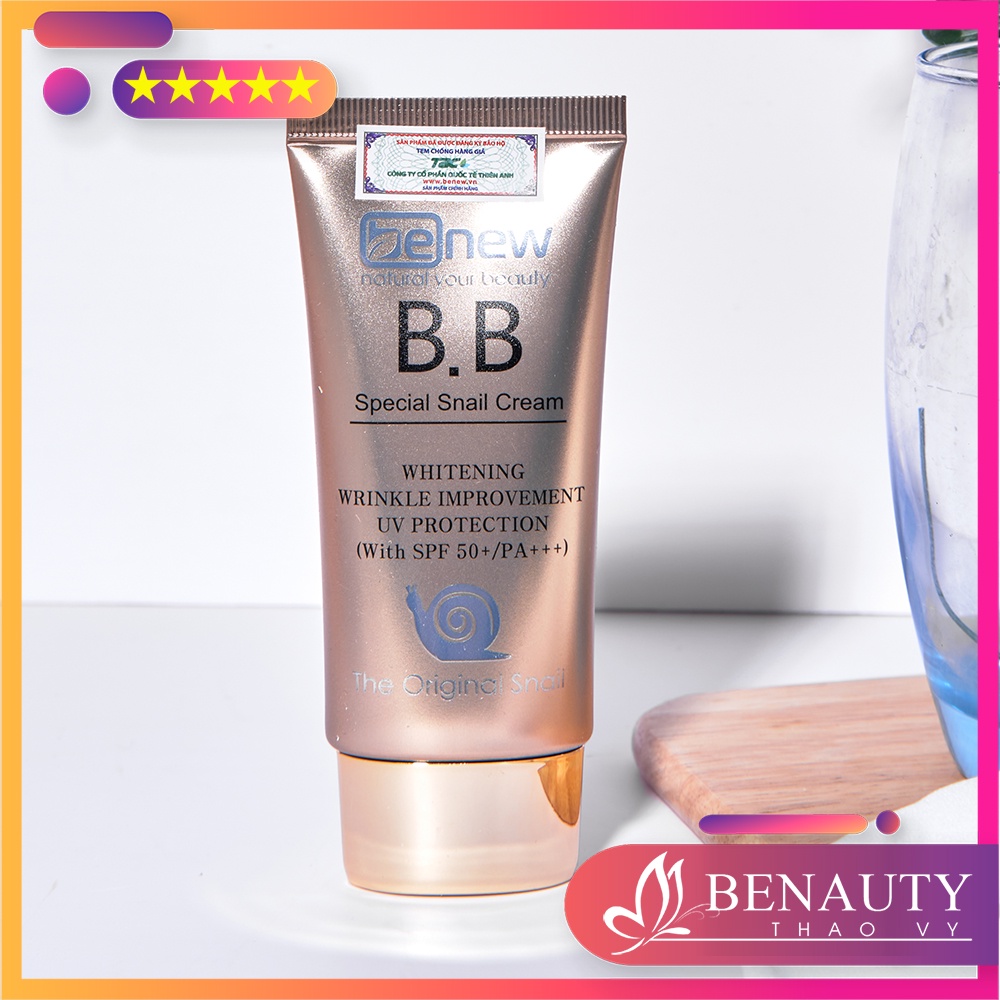 Kem nền chống nhăn Benew BB Special Snail Cream SPF50+ PA+++ 50ml