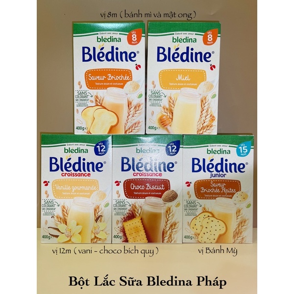 Bột Lắc Sữa Bledina Pháp cho bé 8m, 12m, 15m