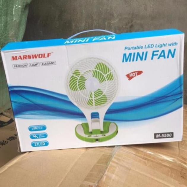 QUẠT TÍCH ĐIỆN GẤP GỌNfreeship Quạt Tích Điện Có Đèn Gấp Gọn #5