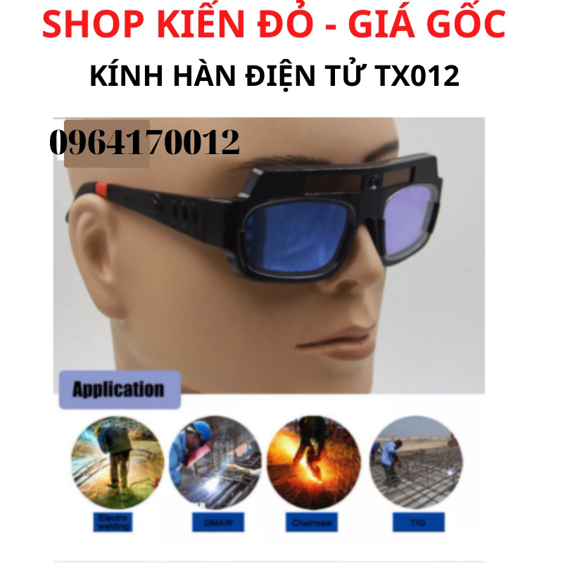 Kính hàn điện tử TX012,  kính hàn điện tử tự động, tặng hộp bảo quản