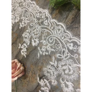 Ren chân cao cấp RC170755 bản 20cm dùng may váy đầm thời trang, váy cưới, làm đồ decor trang trí