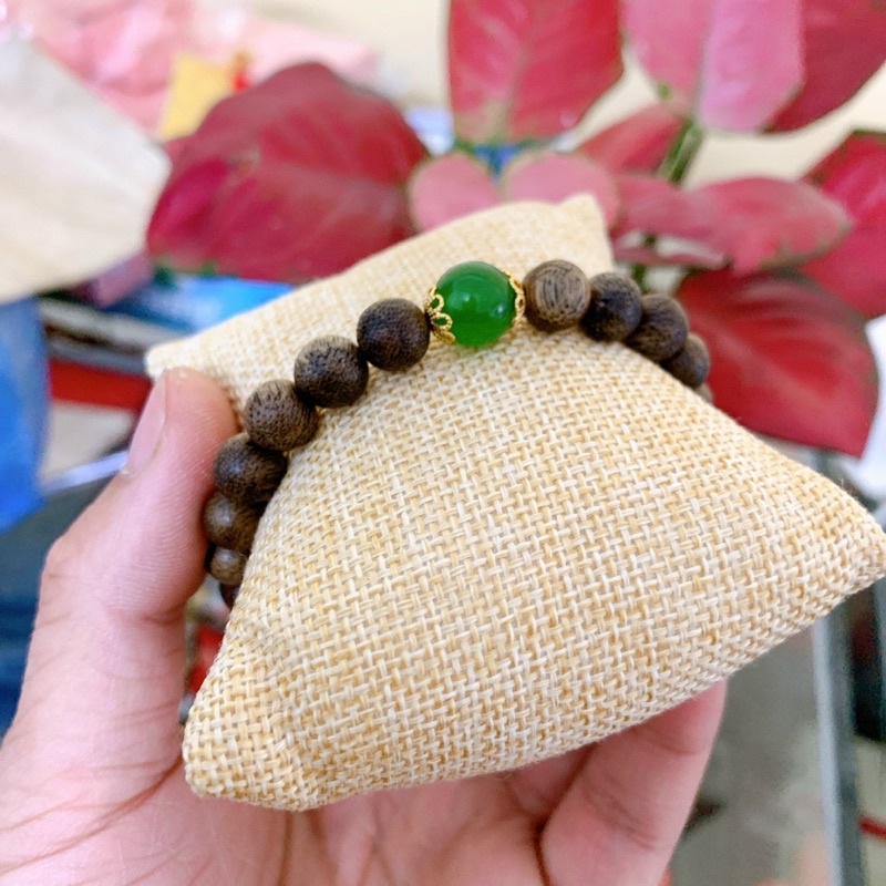 Vòng Trầm mix Ngoc Bich tặng kèm phù vs hộp gấm