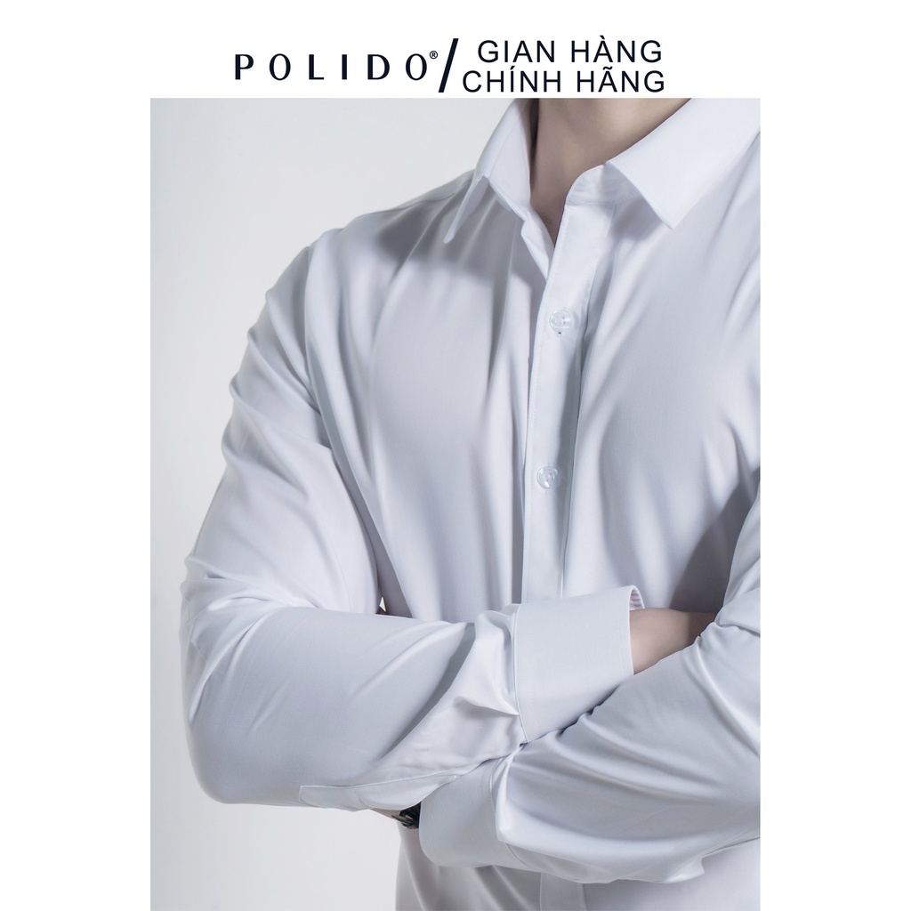 Áo Sơ Mi Nam CEFFYLO Màu Trắng Vải Cotton Thấm Hút, Chống Nhăn Form Slimfit | BigBuy360 - bigbuy360.vn