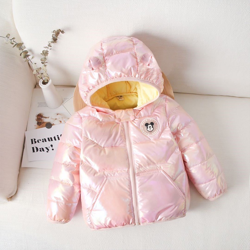 Áo Khoác Phao Hình Chuột mickey Đáng Yêu Cho Bé Akkku