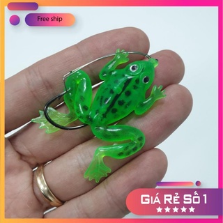 🐠 Mồi câu lure nhái silicon có lưỡi chống vướng câu cá siêu nhậy MOI-2 🐠