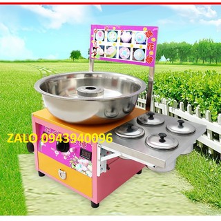 Máy làm kẹo bông gòn dùng gas,bình ắc quy tiện lợi -hàng chính hãng,bảo hành 1 năm