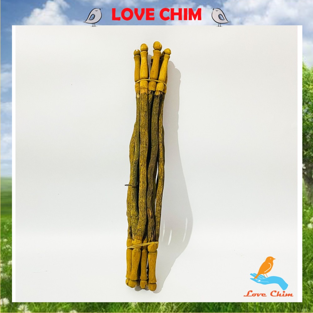 Cầu đậu thẳng cho chim chất liệu gỗ thuốc cao cấp giá rẻ dễ dàng lắp đặt (1 chiếc), Phụ kiện lồng chim LOVECHIM giá rẻ
