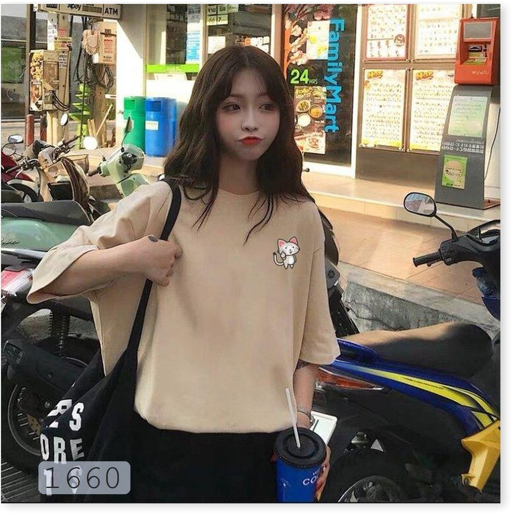 ÁO THUN TAY LỞ NAM NỮ HÌNH CON MÈO XÁM THỜI TRANG CÁCH ĐIỆU PHONG CÁCH CỰC ĐẸP 1660