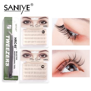 Bộ lông mi giả SANIYE dày kèm nhíp miễn phí J1058 / 1059 / 551