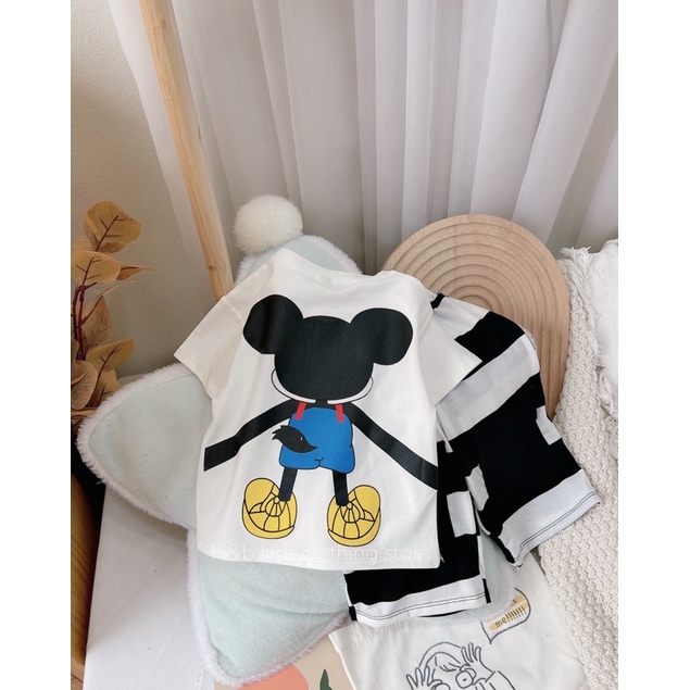 [SET BÉ TRAI] Bộ micky quần túi hộp cho bé trai