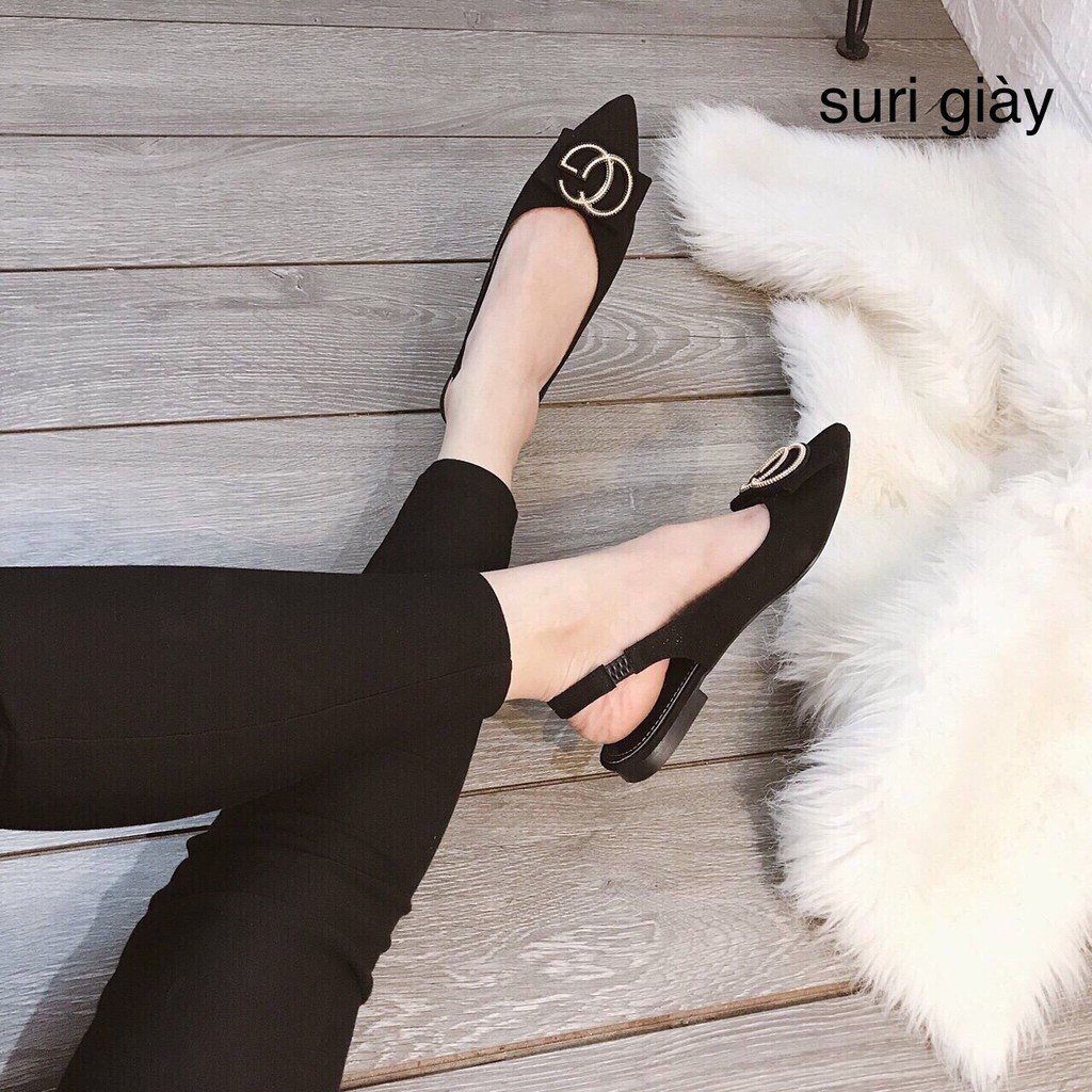 ] Giày bệt khóa G hở gót êm chân xinh xắn | BigBuy360 - bigbuy360.vn