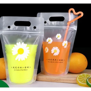 set 10 túi zip đựng trà sữa, nước trái cây