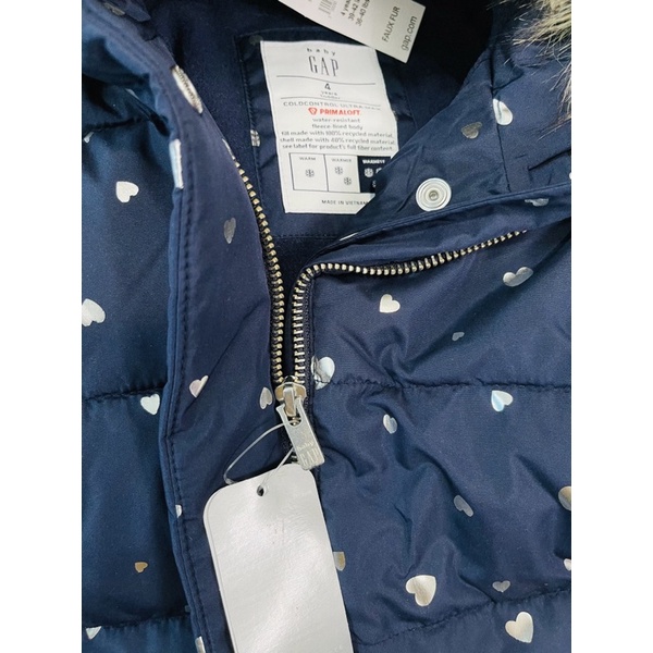 Áo phao khoác lót nỉ bé gái dư xịn 18m-5y