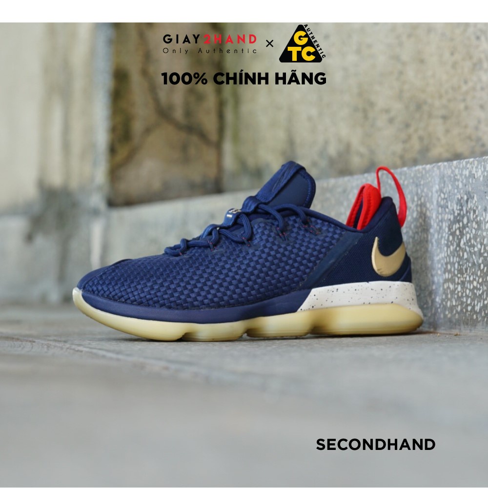 [2hand] Giày Thể Thao NIKE LEBRON 14 LOW MIDNIGHT NAVY 878635-400 GIÀY CŨ CHÍNH HÃNG