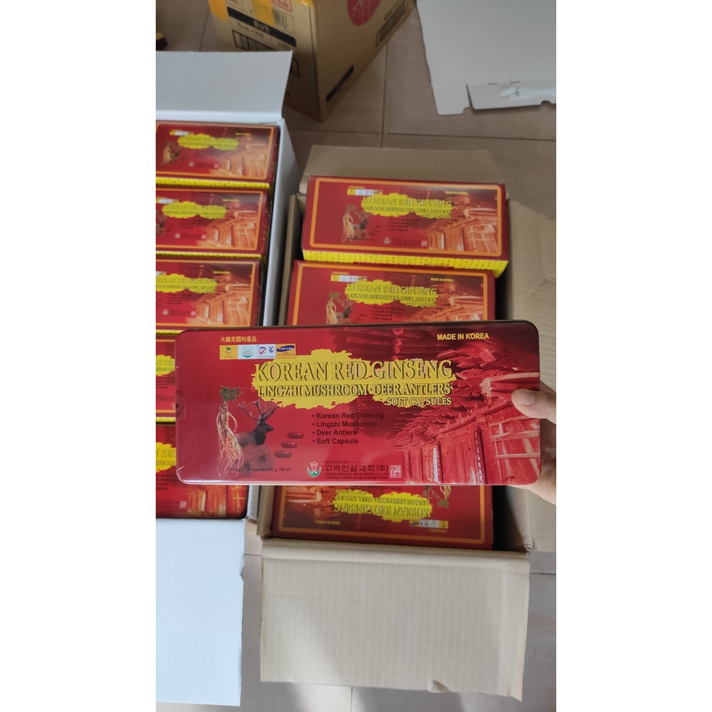 Hộp 120 Viên Hồng Sâm Nhung hưu Linh Chi Bio Korea