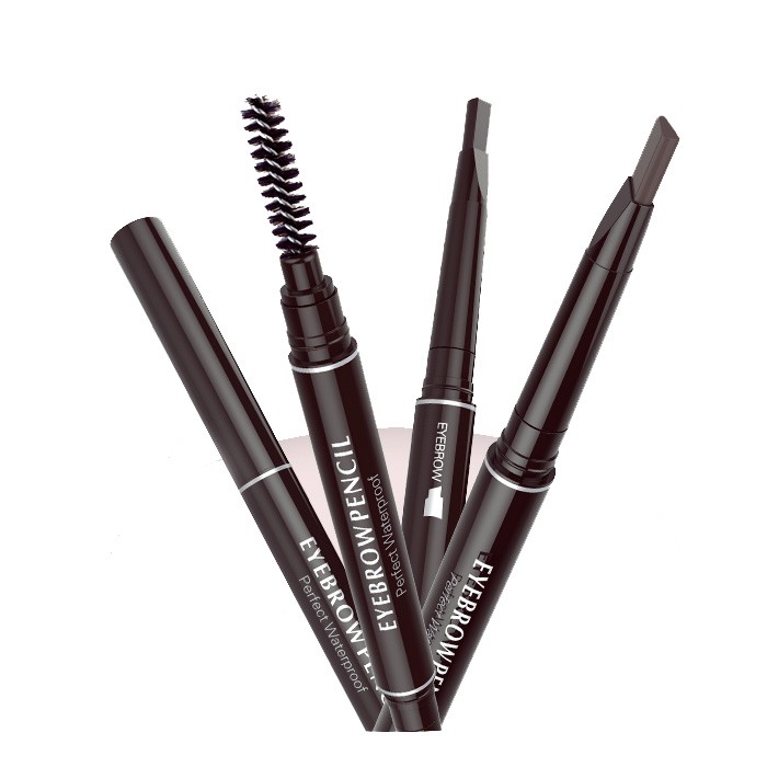 Chì kẻ lông mày hai đầu không thấm nước tiện dụng, bút kẻ chân mày lâu trôi hai đầu Eyebrow Pencil