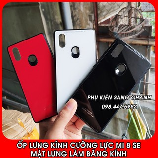 Ốp Lưng Kính Cường Lực Xiaomi Mi 8 SE - Mặt Ốp Làm Bằng Kính Bóng, Hạn Chế Vân Tay, Chống Xước