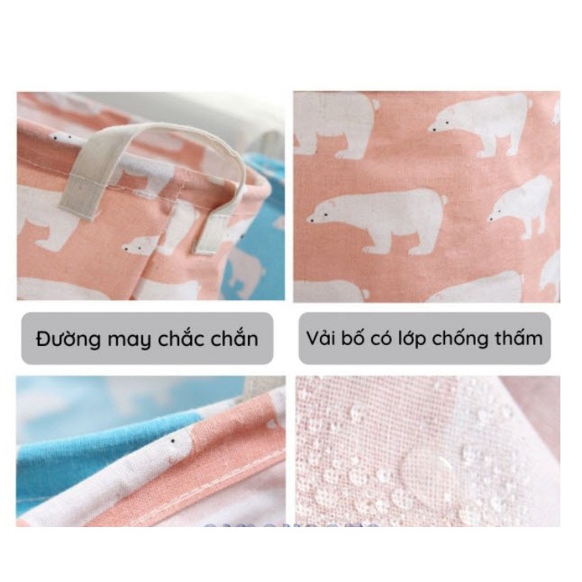 [HCM] Giỏ vải đựng quần áo đồ chơi, giỏ sọt đựng quần áo đựng đồ đa năng chống thấm nước