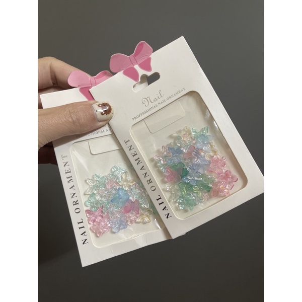 charm 3D hình bướm trang trí móng nail “ bướm thạch mix”
