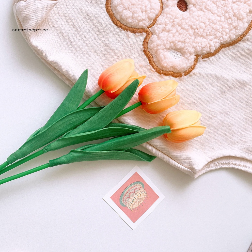 Set 3 Bông Hoa Tulip Nhân Tạo Nhiều Màu Sắc Dùng Để Trang Trí