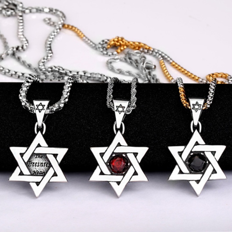 Vòng cổ Nam Mặt Ngôi Sao Sáu Cánh Thời Trang