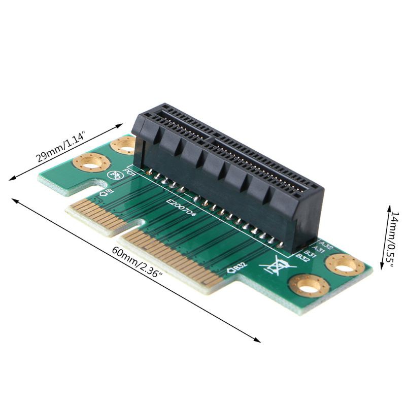 H.S.V✺PCI Express PCI-E4X Adapter Riser Card 90Degree Riser Converter for 1U/2U Server