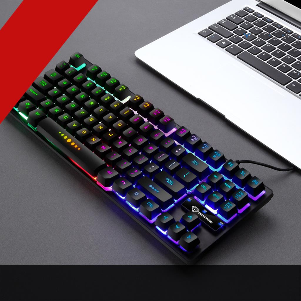 Bàn phím cơ chơi game 87 phím có đèn LED TS GK 10 chuyên dụng cho laptop / máy tính bàn