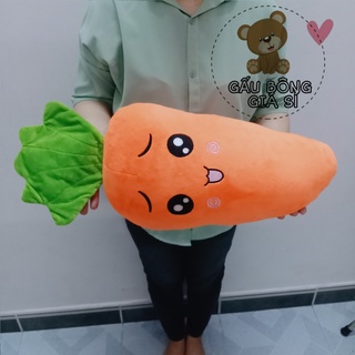 (TẶNG LY TRÀ SỮA) CÀ RỐT NHỒI BÔNG 60CM CHO BÉ