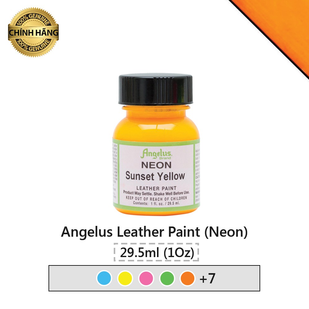 Màu vẽ da, vải Angelus Leather Paint (Neon) - 29.5ml (1Oz)