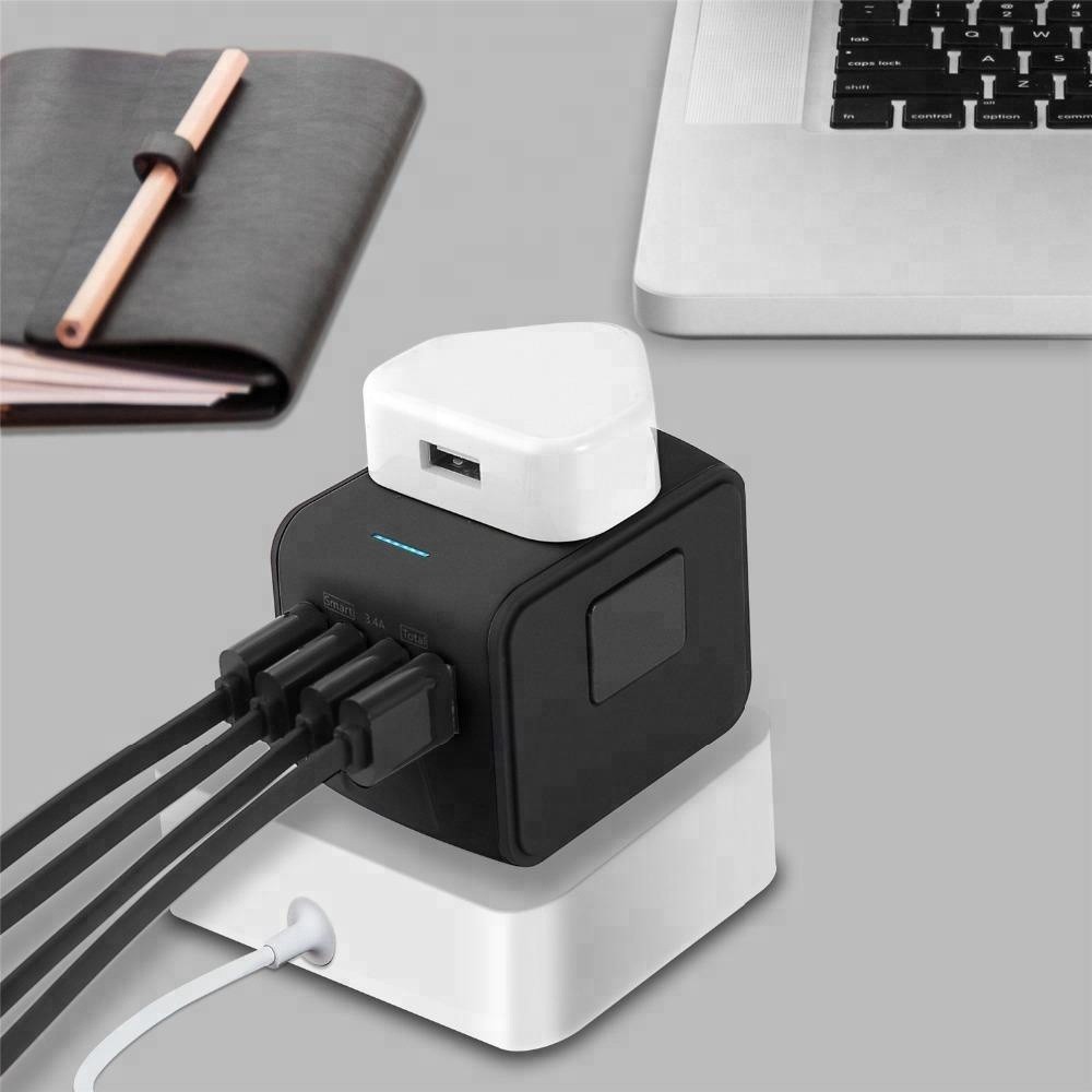 Cục Sạc Đa Năng đa chấu travel adapter 4 đầu usb sạc nhanh phù hợp điện thoại và máy tính bảng