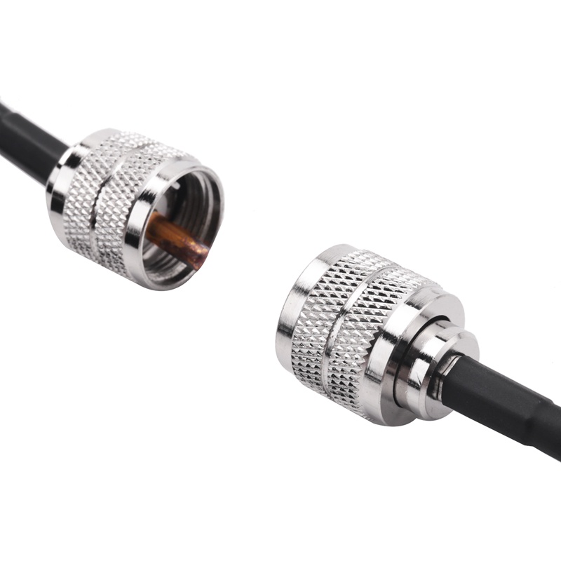 Dây Cáp Đồng Trục UHF RG58 PL259 50 Ohms CB Ăng Ten UHF Đực Đến UHF Đực Thấp UHF