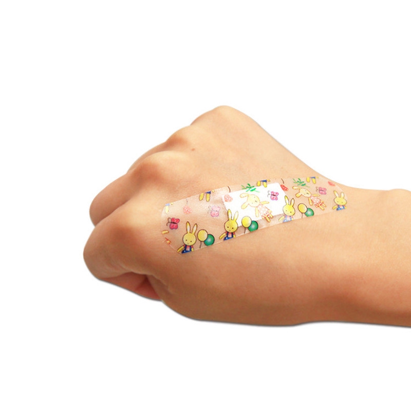 Bộ 10 băng cá nhân chống thấm nước thoáng khí kiểu dáng hoạt hình xinh xắn cho bé