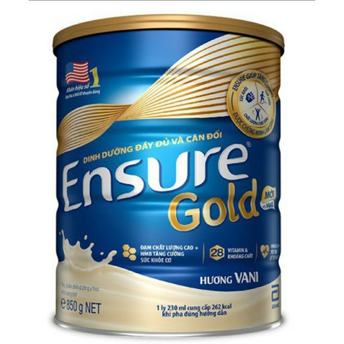 Sữa bột Ensure Gold hương vani 850G