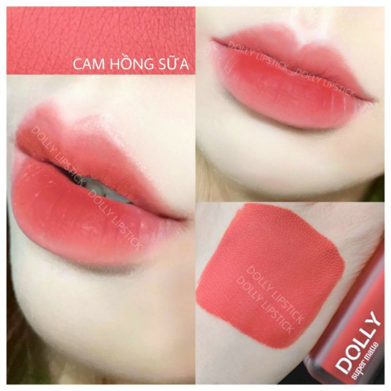 Son Dolly Super Matte mềm môi,ko chì đang hot(màu cam hồng sữa) | BigBuy360 - bigbuy360.vn
