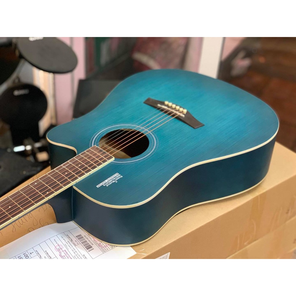 Đàn Guitar Rosen G11 Gỗ Thịt Phiên Bản Màu Xanh