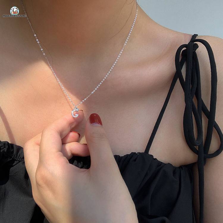 Vòng cổ hợp kim gắn hình 26 chữ cái alphabet bắt mắt