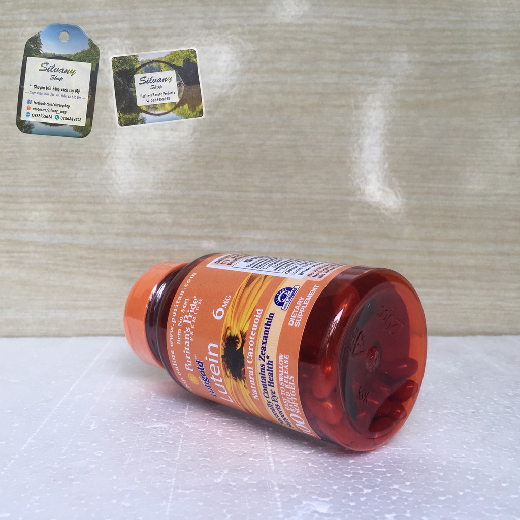 [Date 2022] Viên uống Lutein 6mg Puritan's Pride - Bổ Mắt, Tăng Cường Thị Lực – 100 Viên | Thế Giới Skin Care