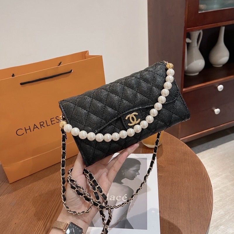 TÚI CN Quai Ngọc SIZE 20cm Mẫu Mới Da Sần, mã CN55