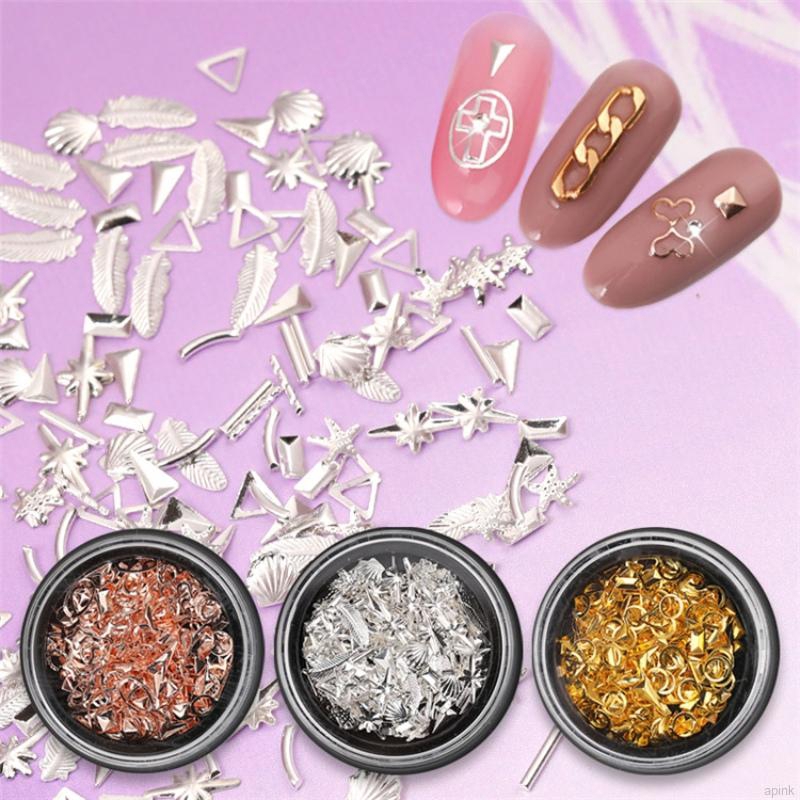 [Hàng mới về] Phụ kiện đính trang trí móng lấp lánh 3D nhiều kiểu dáng chất liệu hợp kim