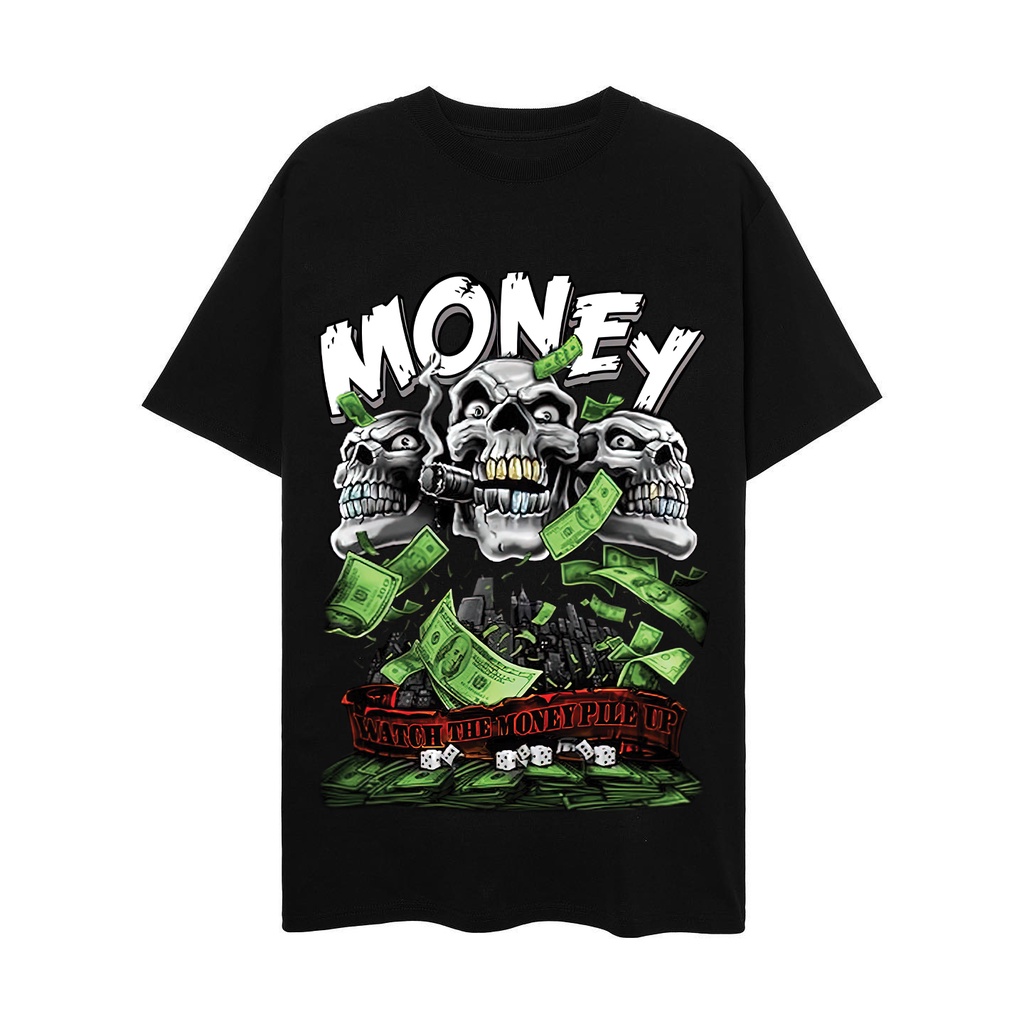 41Ry / Áo thun tay lỡ MONEY phông Unisex nam nữ Cotton oversize form rộng LUNACY !