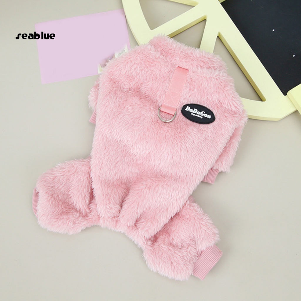 Áo Khoác Lông Xù Màu Trơn Ấm Áp Thời Trang Mùa Thu Cho Cún Cưng