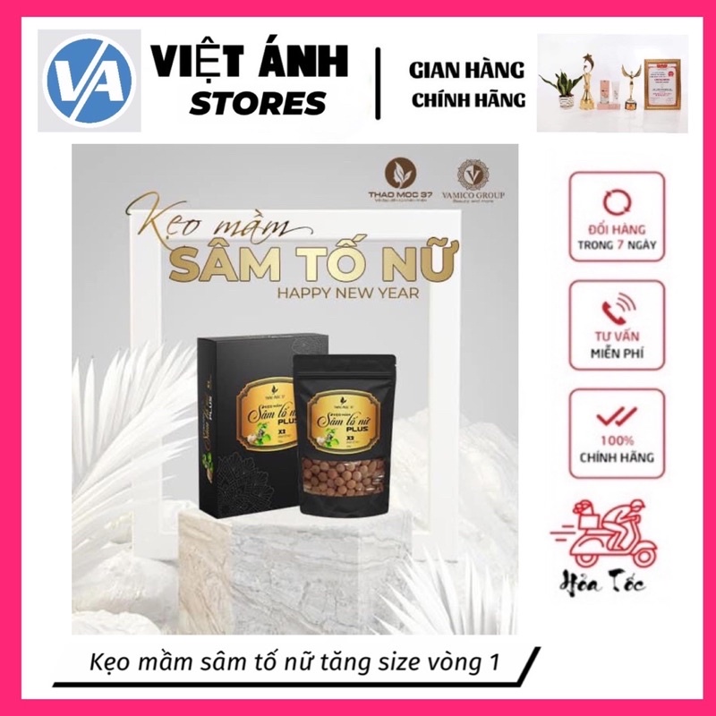 KẸO MẦM SÂM TỐ NỮ THẢO MỘC 37 GIÚP TĂNG SIZE VÒNG 1 AN TOÀN HIỆU QUẢ