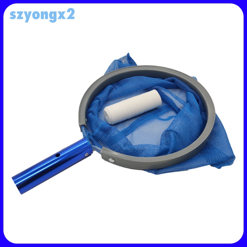 [Szyongx2] Heavy Duty Pool Skimmer Net Spa Leaf Rake Cleaning Tool Black Fine Mesh Bag