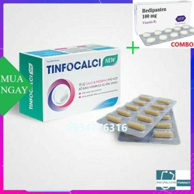 Combo Bedipanten 100mg +  Viên uống bổ sung canxi Tinfocalci