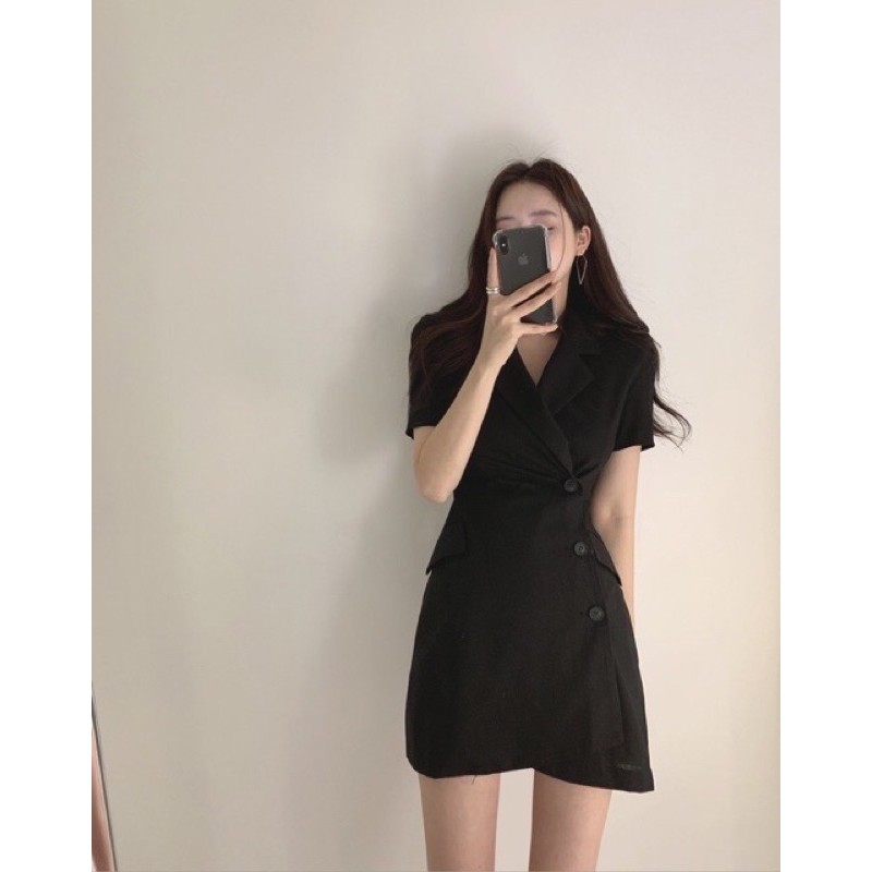 Đầm cổ vest quý cô quý phái công sở - Lady Dress