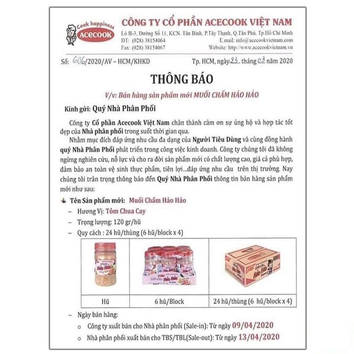 Muối Hảo Hảo chua cay chính hãng Acecook hũ 120g, muối mì Hảo Hảo chấm hoa quả